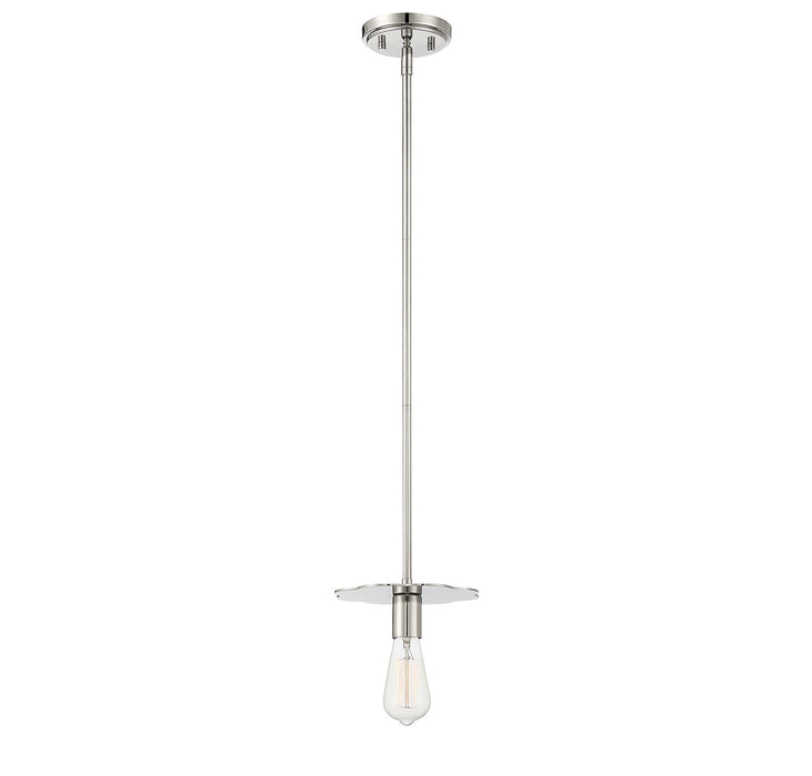 Meridian M70113PN One Light Mini Pendant, Polished Nickel