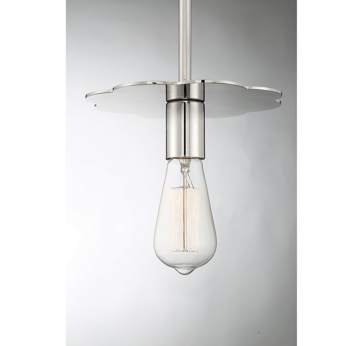 Meridian M70113PN One Light Mini Pendant, Polished Nickel