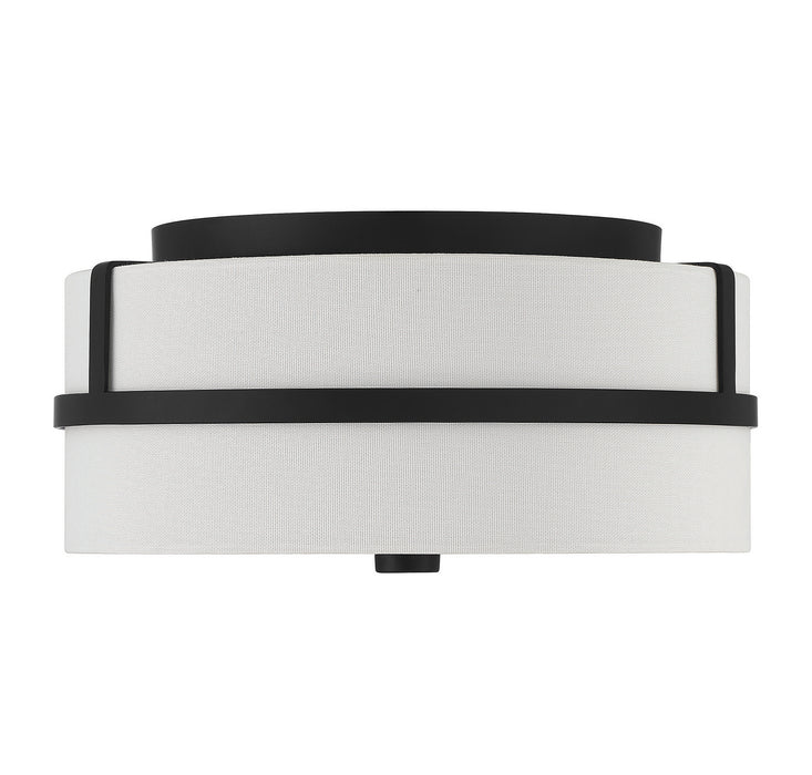 Meridian M60065MBK Two Light Flush Mount, Matte Black