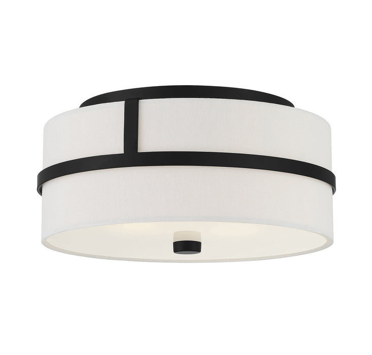 Meridian M60065MBK Two Light Flush Mount, Matte Black