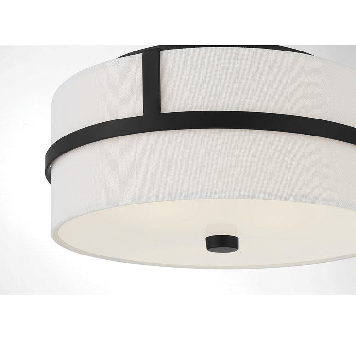 Meridian M60065MBK Two Light Flush Mount, Matte Black