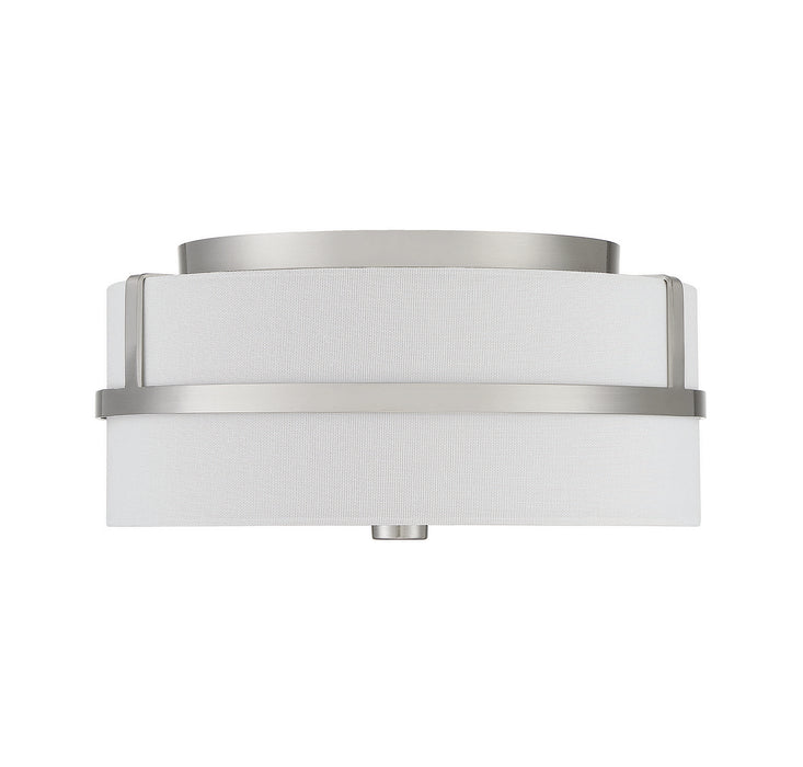 Meridian M60065BN Two Light Flush Mount, Brushed Nickel