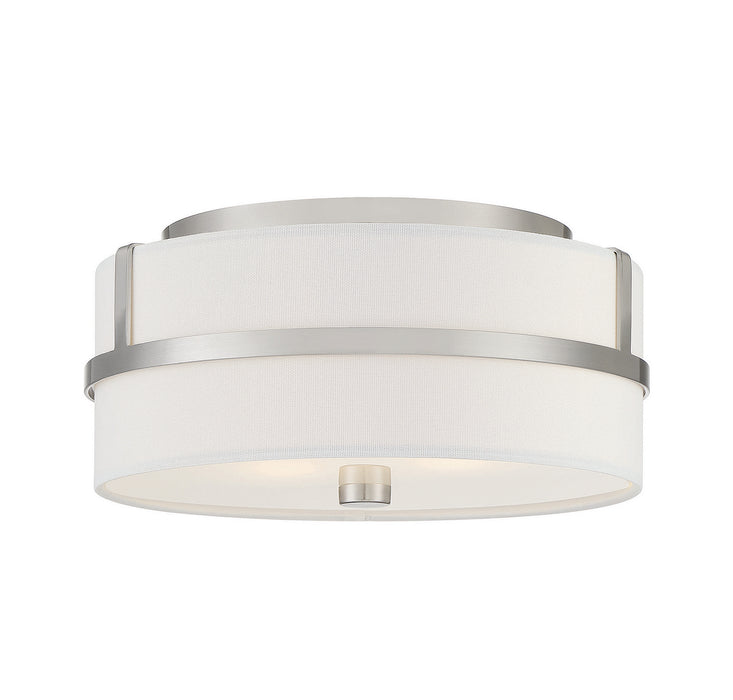Meridian M60065BN Two Light Flush Mount, Brushed Nickel