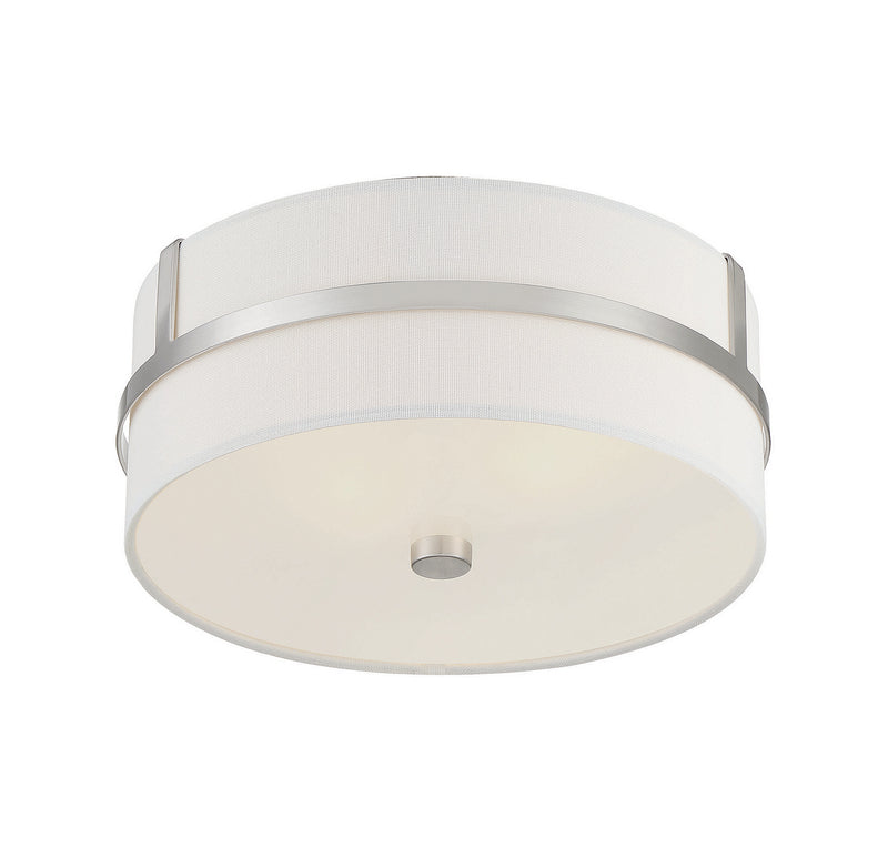 Meridian M60065BN Two Light Flush Mount, Brushed Nickel