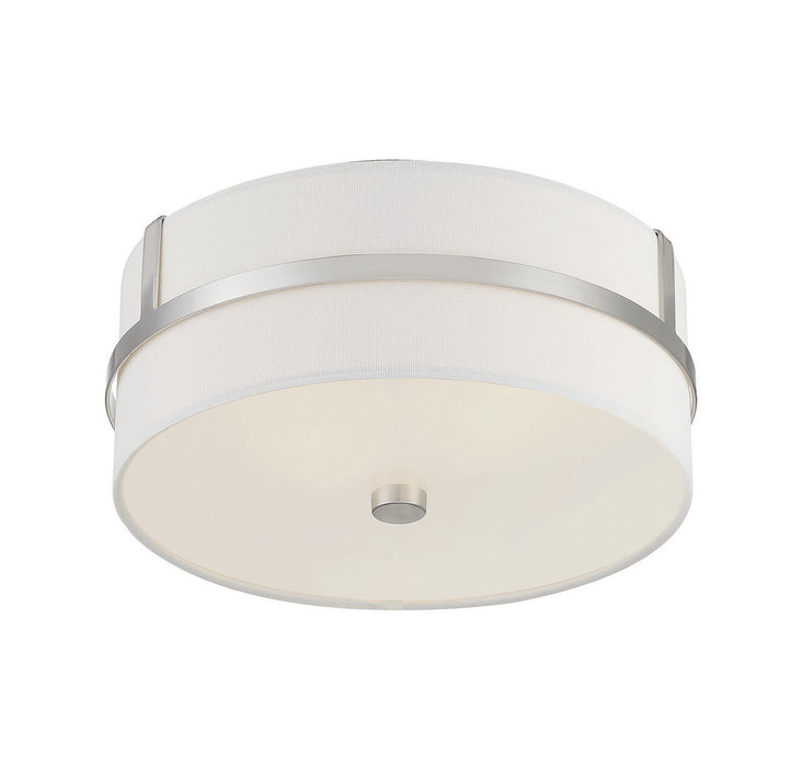 Meridian M60065BN Two Light Flush Mount, Brushed Nickel