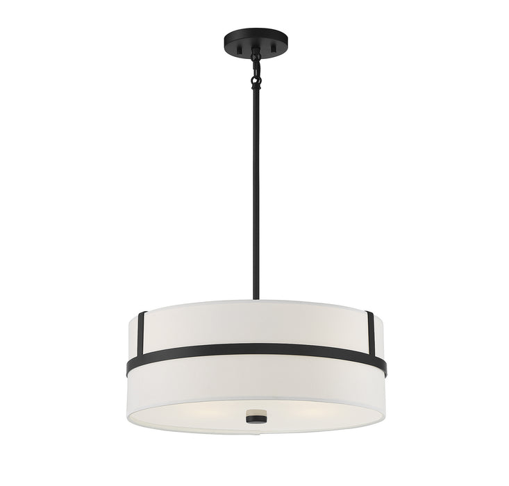 Meridian M70102MBK Four Light Pendant, Matte Black