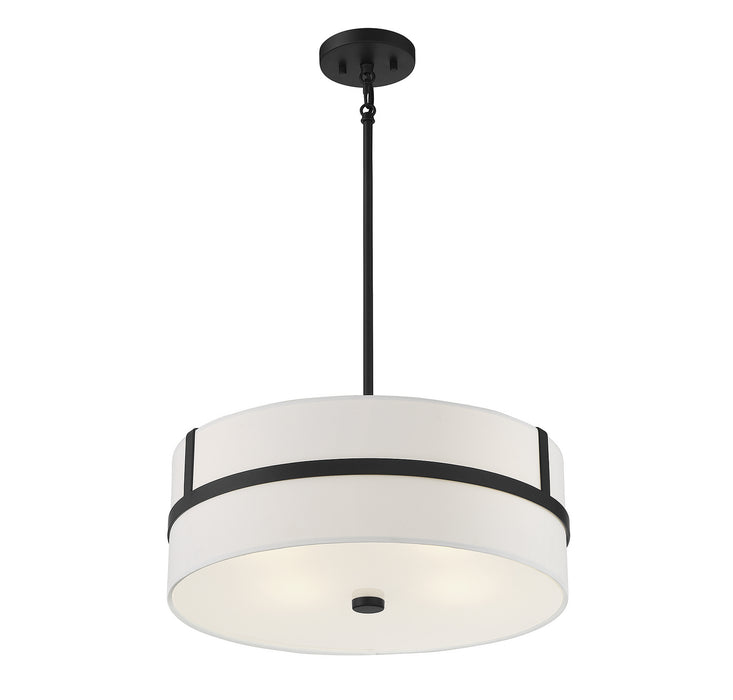 Meridian M70102MBK Four Light Pendant, Matte Black