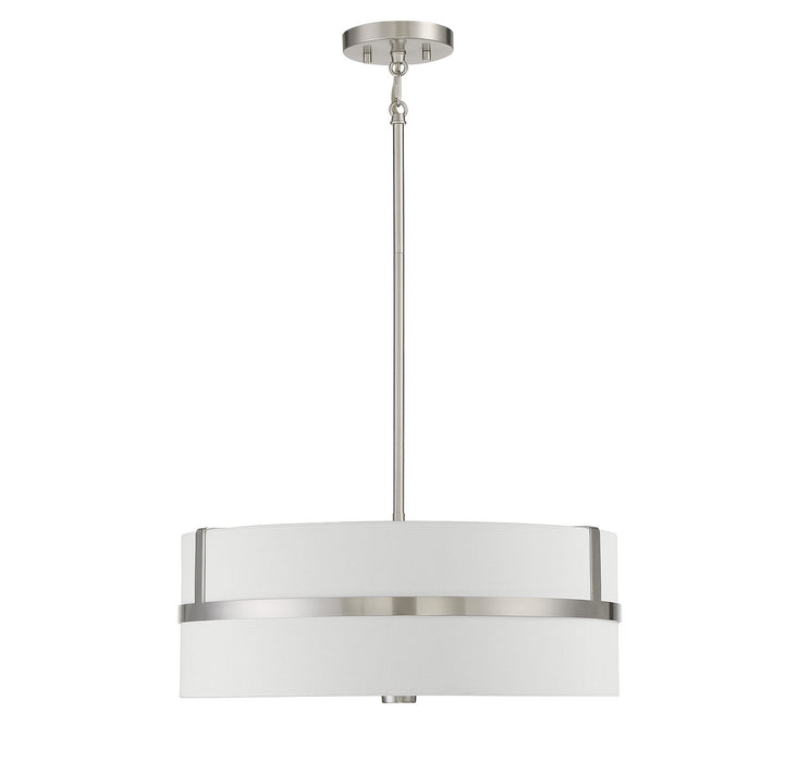 Meridian M70102BN Four Light Pendant, Brushed Nickel