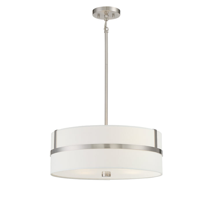 Meridian M70102BN Four Light Pendant, Brushed Nickel