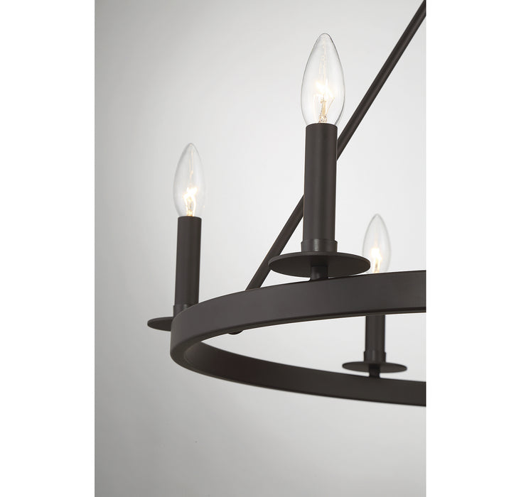 Meridian M10093ORB Six Light Chandelier, Oil Rubbed Bronze