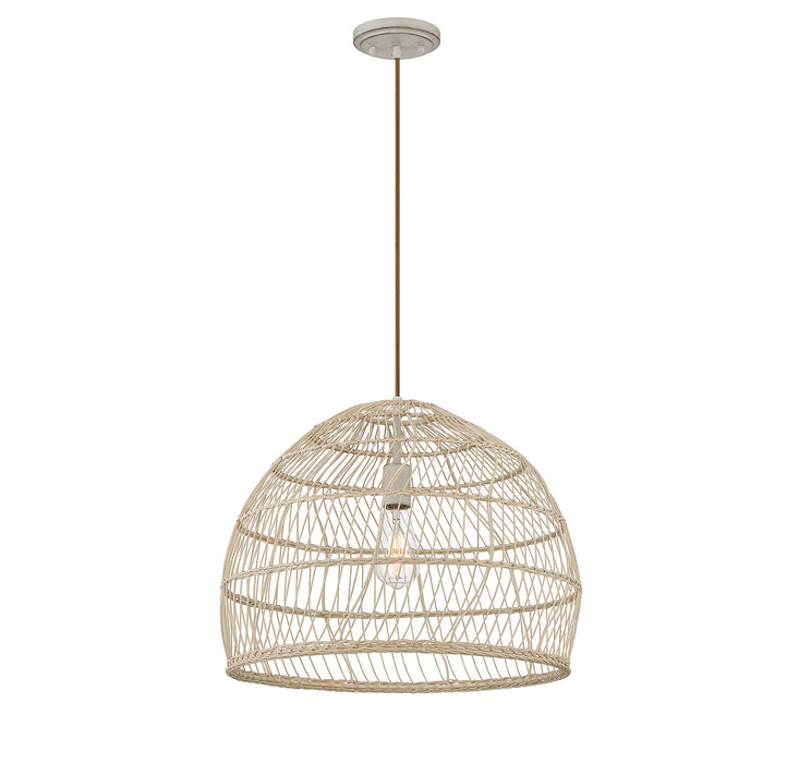Meridian M70106NR One Light Pendant, Natural Rattan with a Matching Socket
