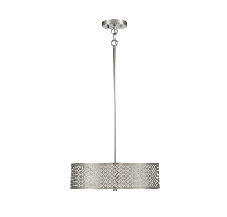 Meridian M70108BN Three Light Pendant, Brushed Nickel