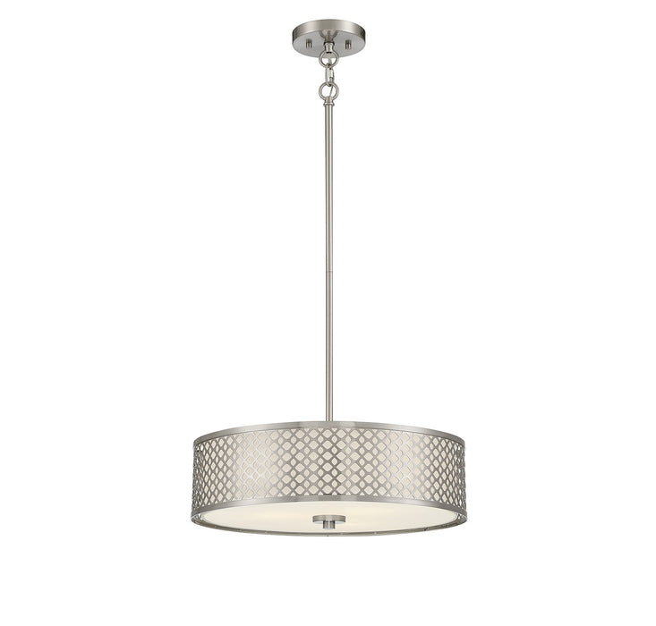 Meridian M70108BN Three Light Pendant, Brushed Nickel