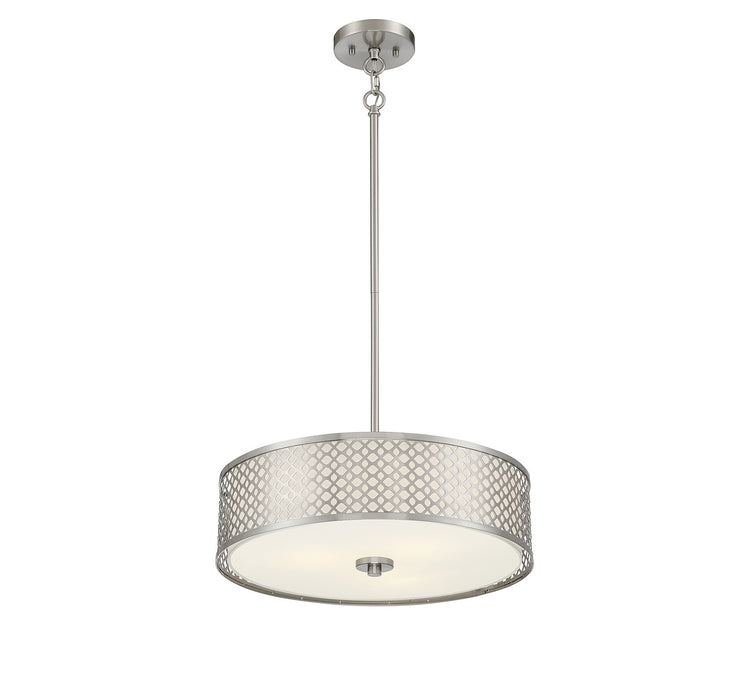 Meridian M70108BN Three Light Pendant, Brushed Nickel