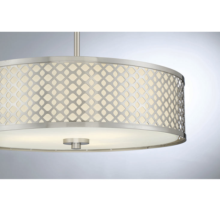 Meridian M70108BN Three Light Pendant, Brushed Nickel
