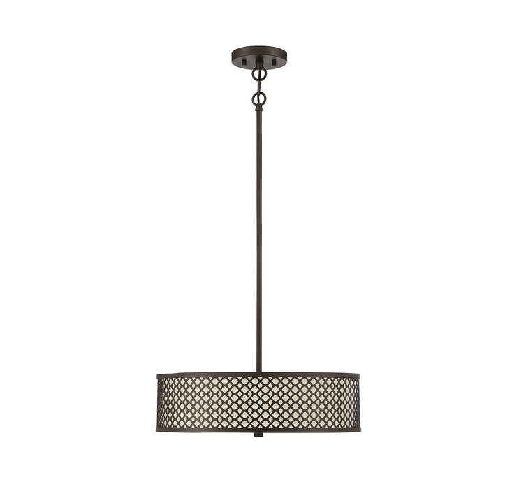Meridian M70108ORB Three Light Pendant, Oil Rubbed Bronze