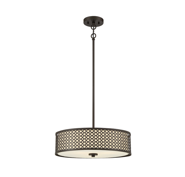 Meridian M70108ORB Three Light Pendant, Oil Rubbed Bronze
