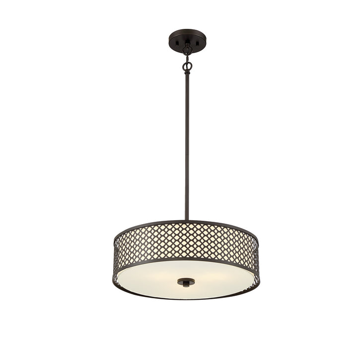 Meridian M70108ORB Three Light Pendant, Oil Rubbed Bronze