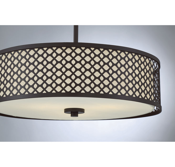 Meridian M70108ORB Three Light Pendant, Oil Rubbed Bronze