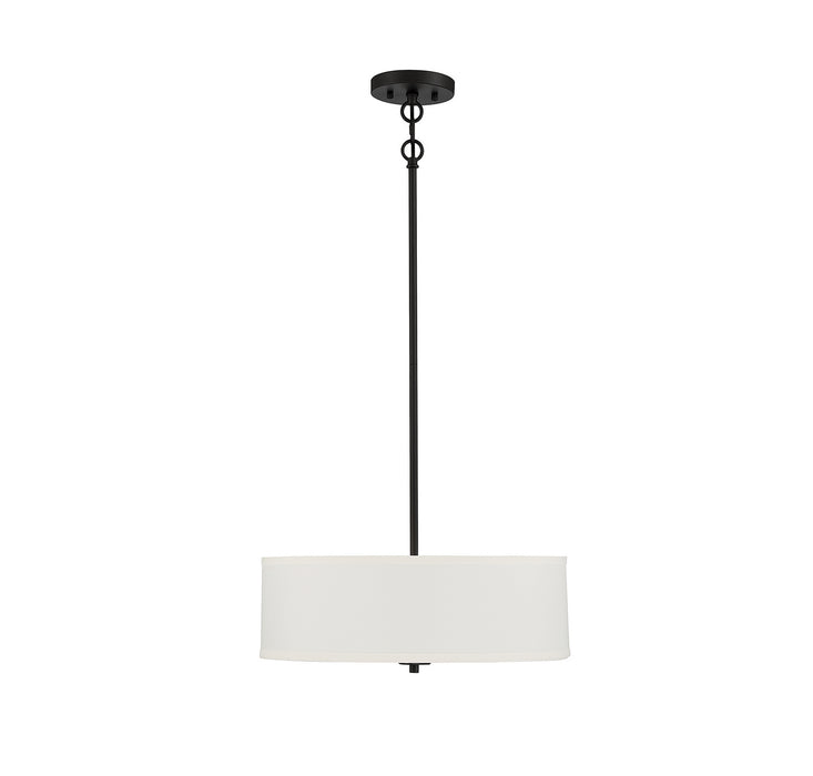 Meridian M70109MBK Three Light Pendant, Matte Black