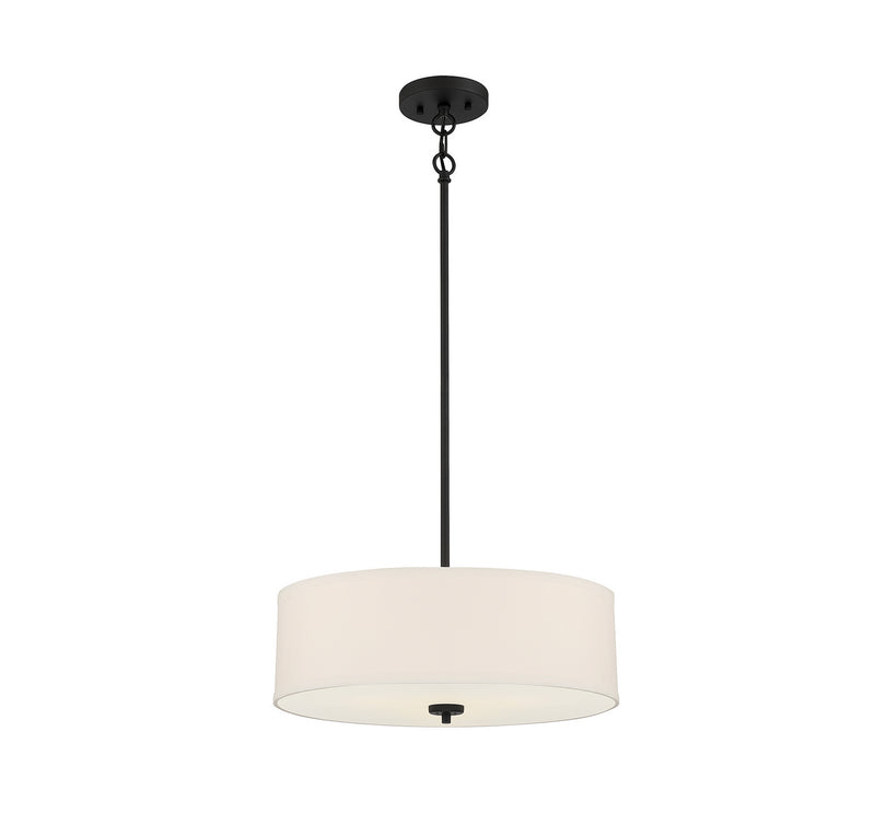Meridian M70109MBK Three Light Pendant, Matte Black