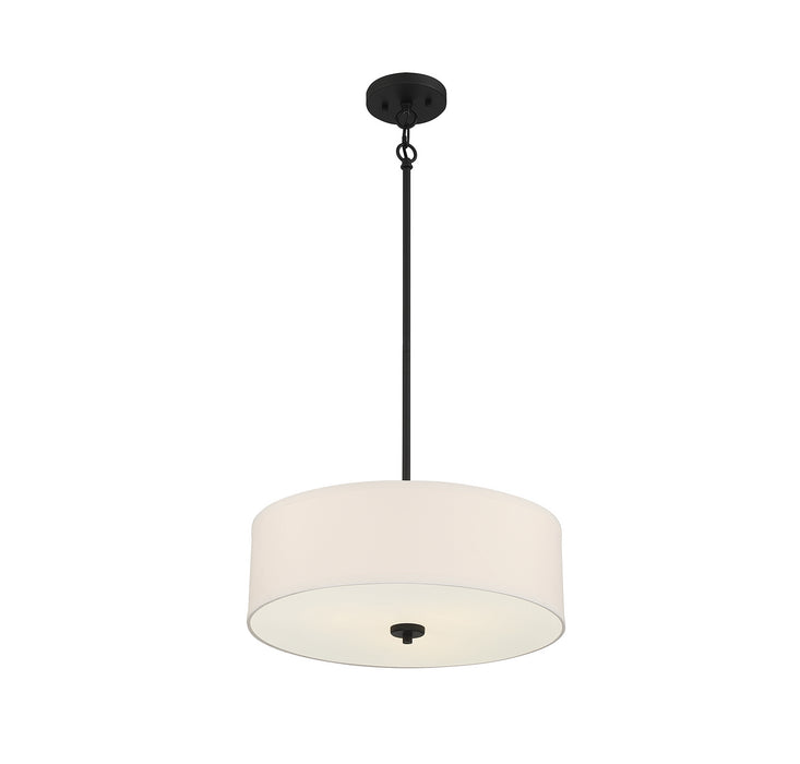 Meridian M70109MBK Three Light Pendant, Matte Black