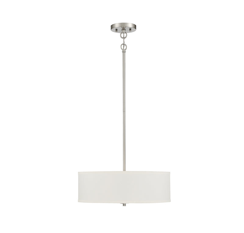Meridian M70109BN Three Light Pendant, Brushed Nickel