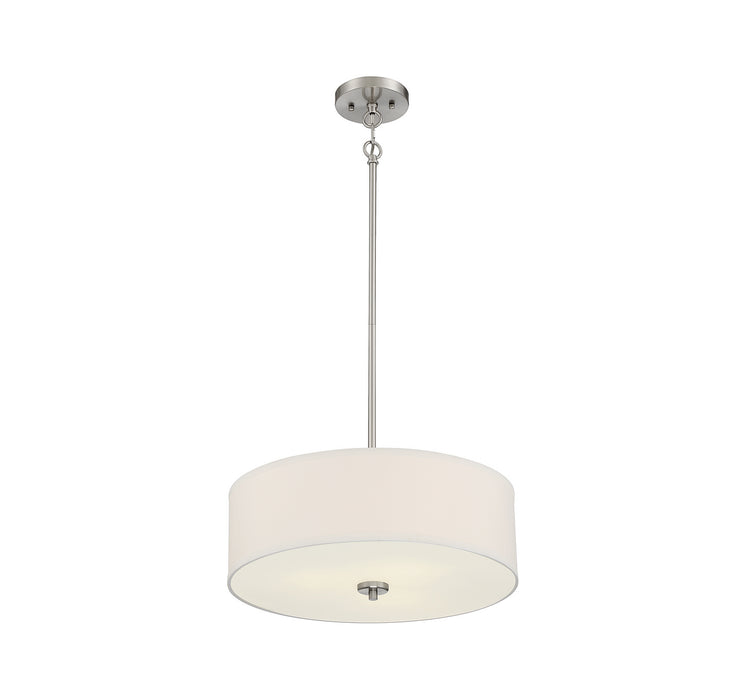 Meridian M70109BN Three Light Pendant, Brushed Nickel