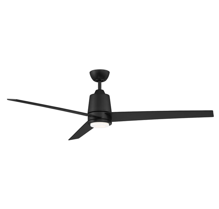 Meridian M2013MBKRV 56" Ceiling Fan, Matte Black