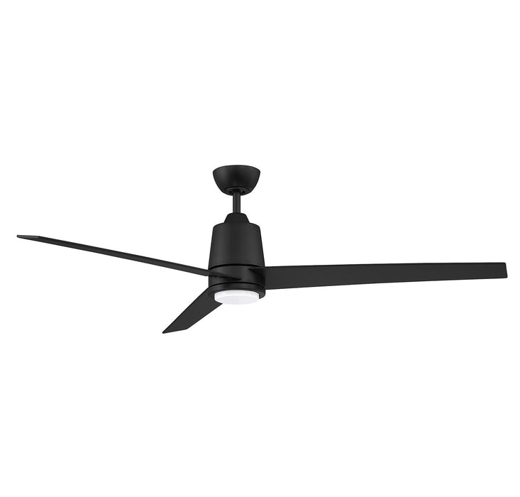Meridian M2013MBKRV 56" Ceiling Fan, Matte Black