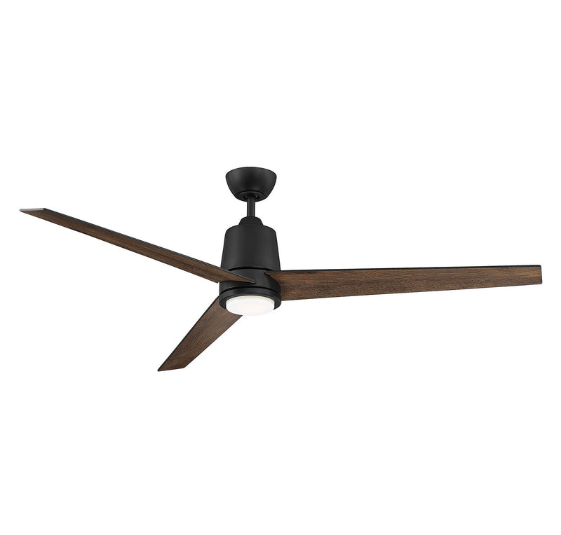 Meridian M2013MBKRV 56" Ceiling Fan, Matte Black