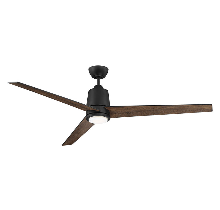 Meridian M2013MBKRV 56" Ceiling Fan, Matte Black