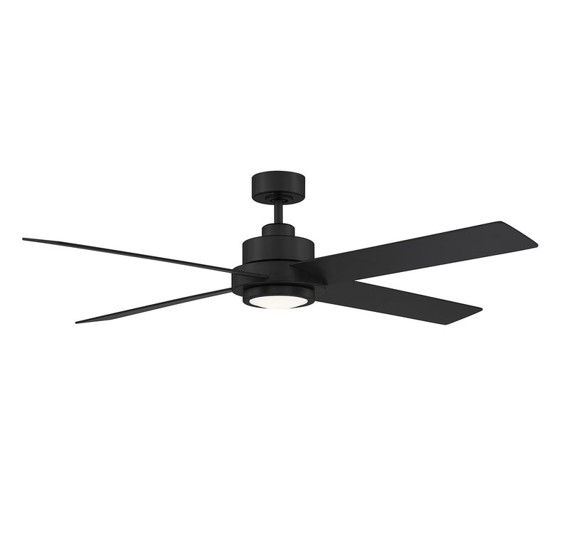 Meridian M2011MBKRV 56" Ceiling Fan, Matte Black