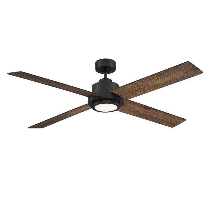 Meridian M2011MBKRV 56" Ceiling Fan, Matte Black