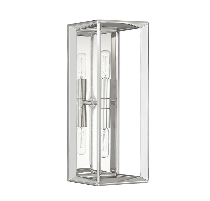 Lighting One E V6-L9-2424-2-109 Two Light Wall Sconce, Polished Nickel