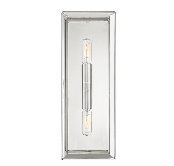 Lighting One E V6-L9-2424-2-109 Two Light Wall Sconce, Polished Nickel
