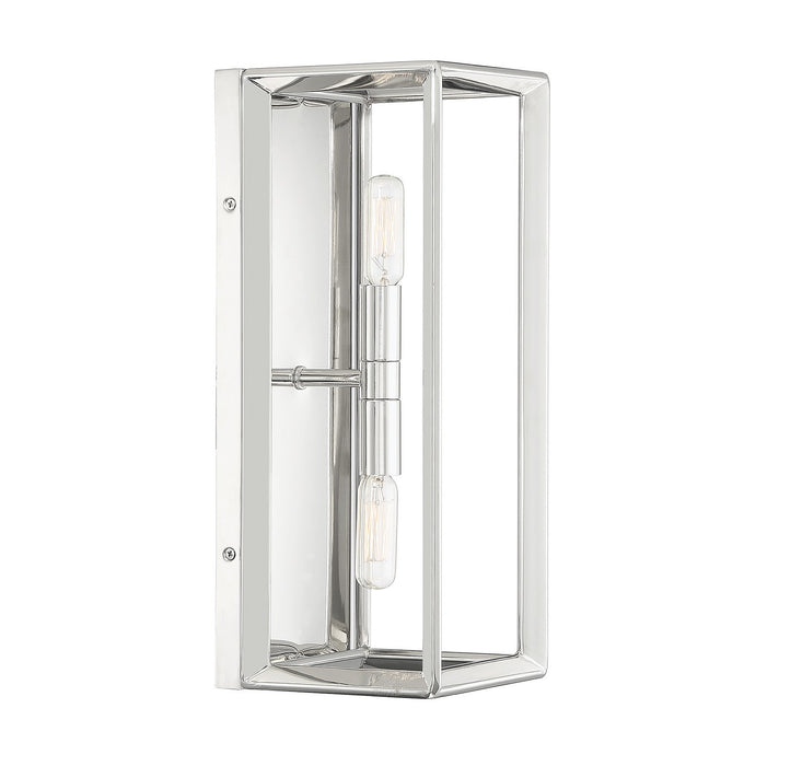 Lighting One E V6-L9-2424-2-109 Two Light Wall Sconce, Polished Nickel