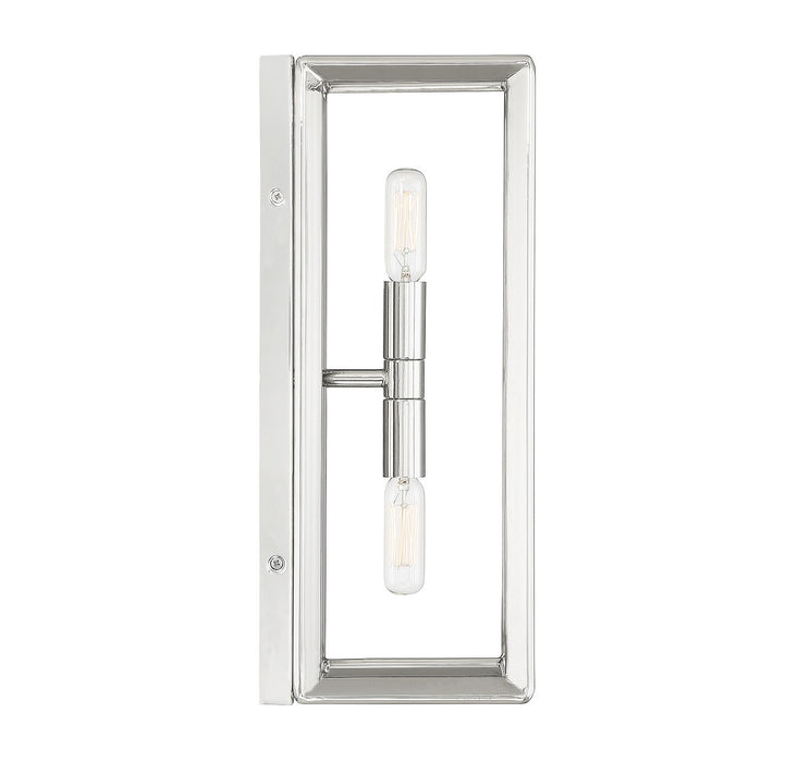 Lighting One E V6-L9-2424-2-109 Two Light Wall Sconce, Polished Nickel