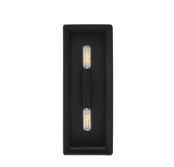 Lighting One E V6-L9-2424-2-89 Two Light Wall Sconce, Matte Black