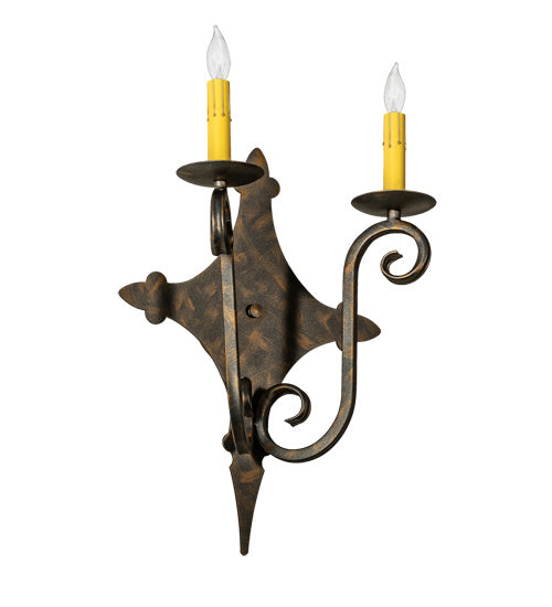 Meyda Tiffany 193326 Two Light Wall Sconce, French Bronze