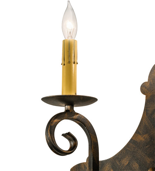 Meyda Tiffany 193326 Two Light Wall Sconce, French Bronze