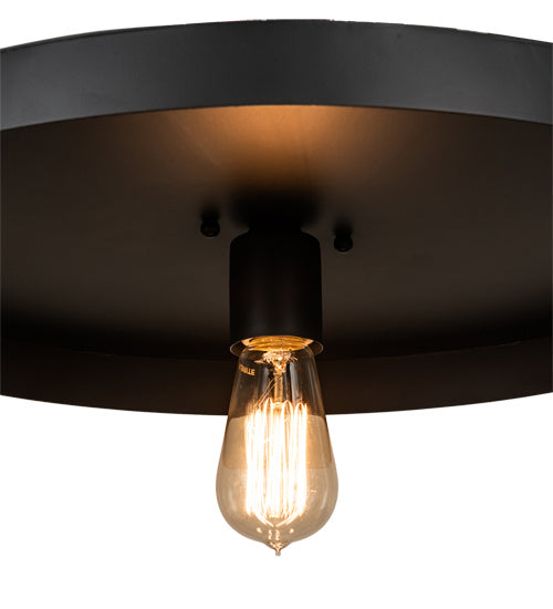 Meyda Tiffany 210334 One Light Flushmount, Solar Black