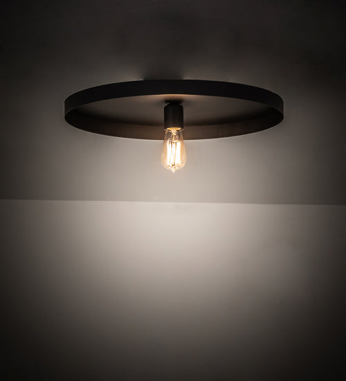 Meyda Tiffany 210334 One Light Flushmount, Solar Black