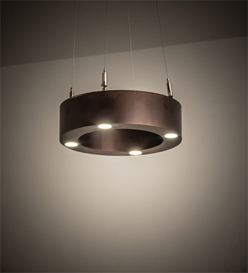 Meyda Tiffany 225470 Four Light Pendant, Mahogany Bronze