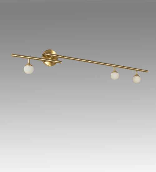 Meyda Tiffany 226254 Three Light Wall Sconce, Brushed Waxed Brass