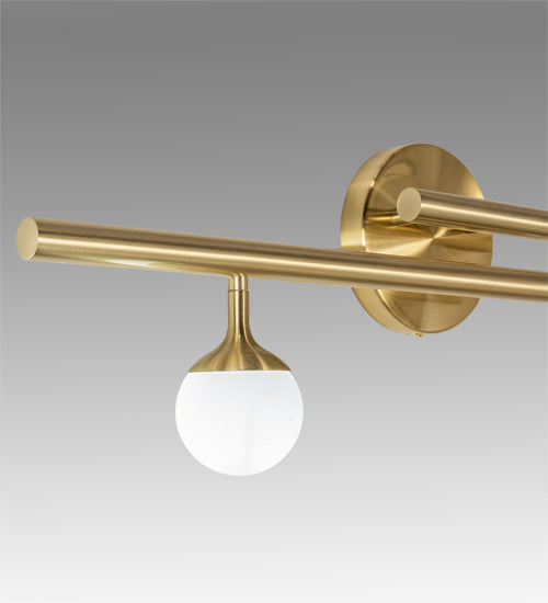 Meyda Tiffany 226254 Three Light Wall Sconce, Brushed Waxed Brass