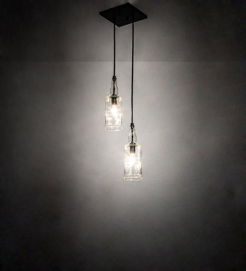 Meyda Tiffany 234852 Two Light Pendant, Solar Black