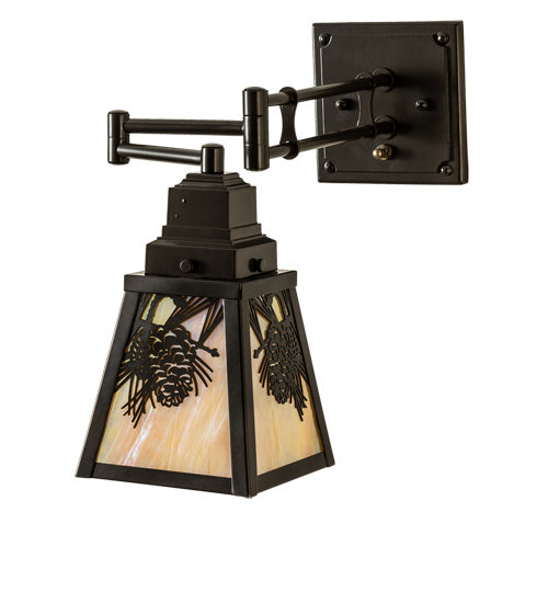 Meyda Tiffany 235906 One Light Swing Arm Wall Sconce, Timeless Bronze