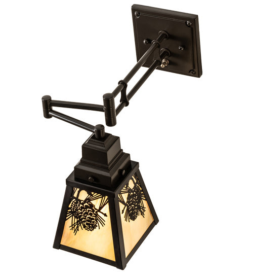 Meyda Tiffany 235906 One Light Swing Arm Wall Sconce, Timeless Bronze