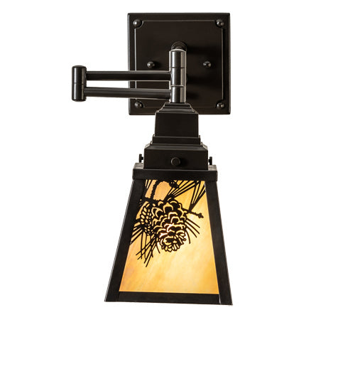 Meyda Tiffany 235906 One Light Swing Arm Wall Sconce, Timeless Bronze